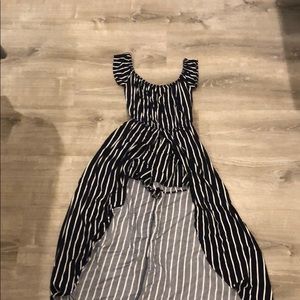 Navy Blue Romper Dress